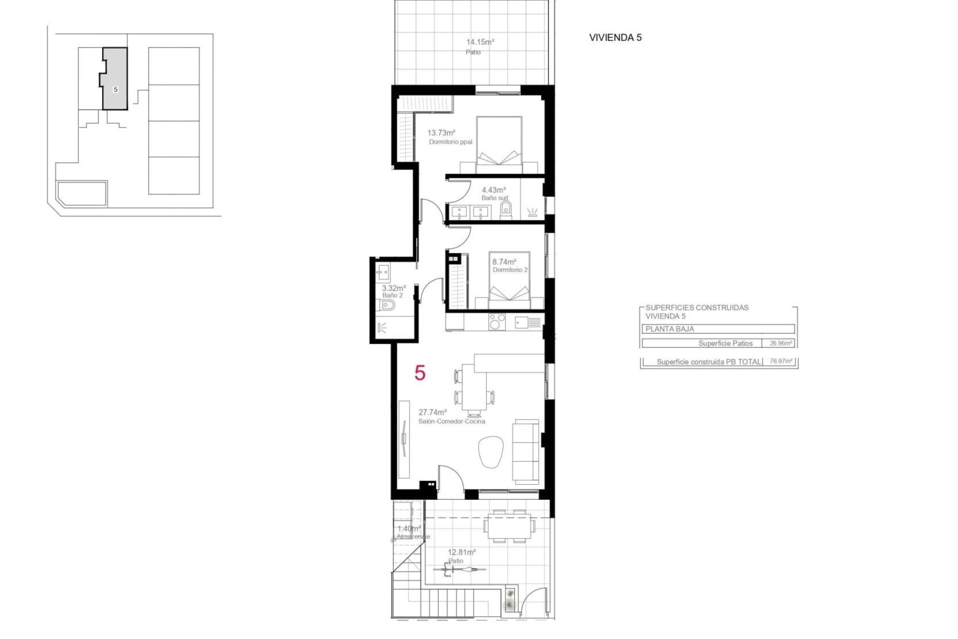 Nieuwbouw Woningen - Bungalow - Pilar de la Horadada - pueblo