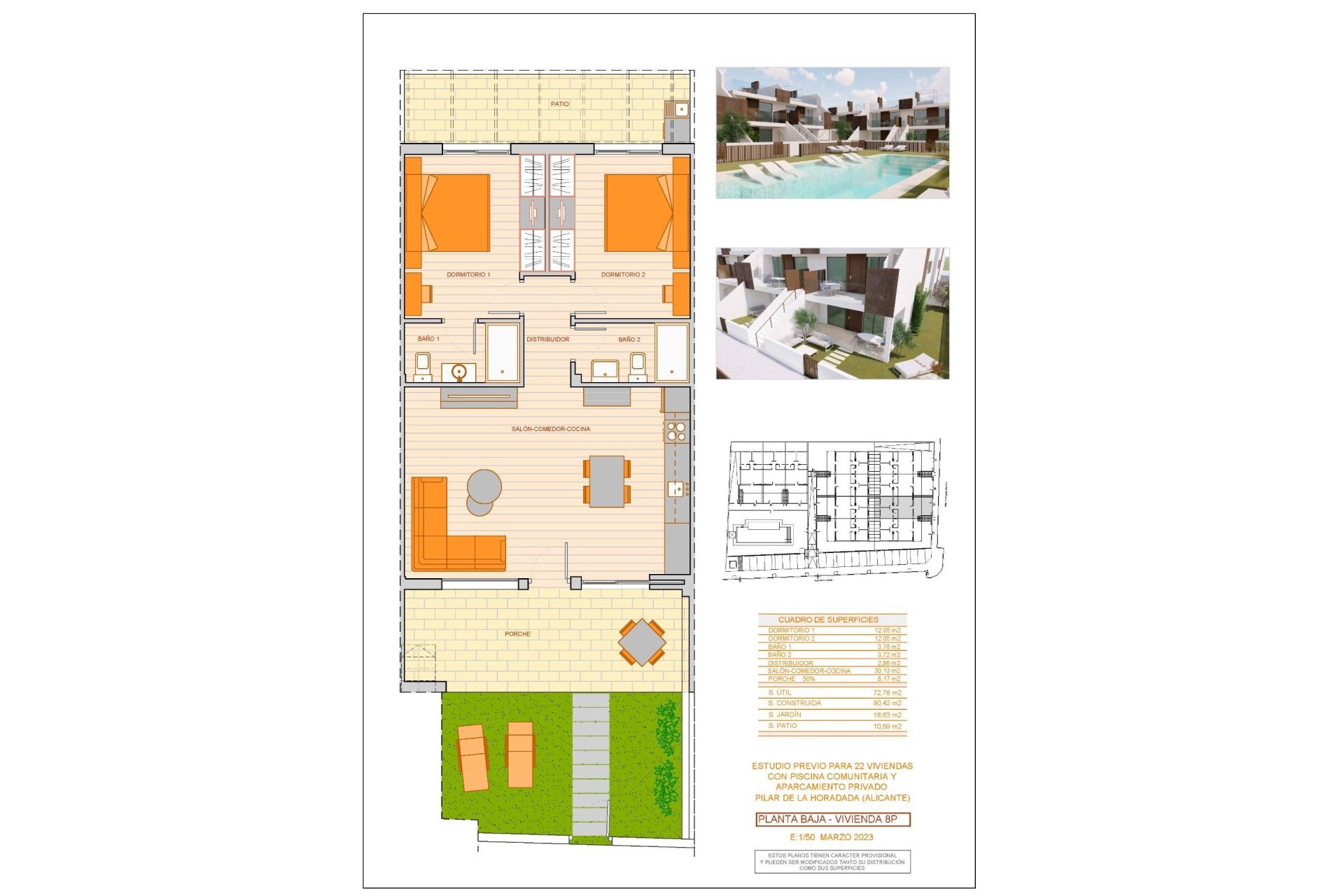 Nieuwbouw Woningen - Bungalow - Pilar de la Horadada - pueblo