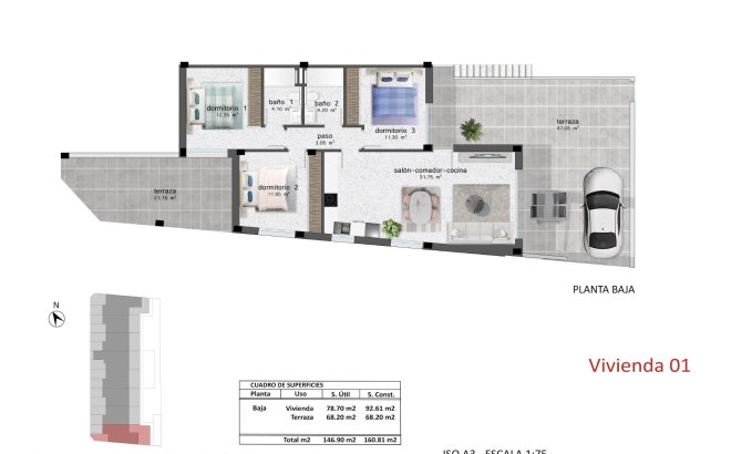 Nieuwbouw Woningen - Bungalow - Pilar de la Horadada - pueblo