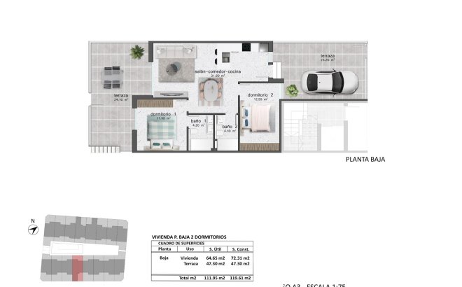 Nieuwbouw Woningen - Bungalow - Pilar de la Horadada - pueblo