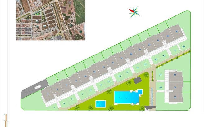 Nieuwbouw Woningen - Bungalow - Pilar de la Horadada - pueblo